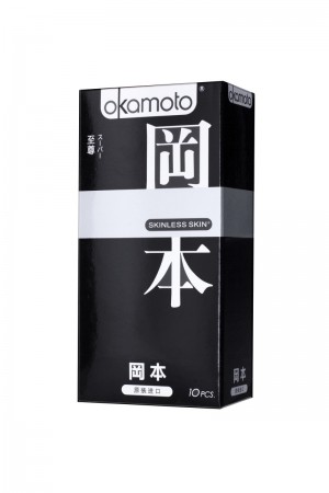 Презервативы Окамото Skinless Skin Super № 10, с двойной смазкой и ароматом ванили